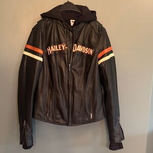 Harley-Davidson Med Tall Ladies 3in 1 leather Jacket